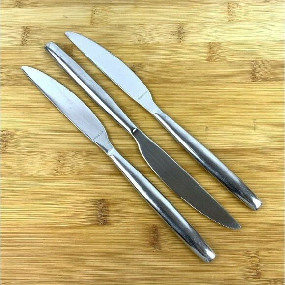 Oneida Leda 3 Knives 18/10 Stainless Steel Replacement Flatware Discontinued - Picture 5 of 6